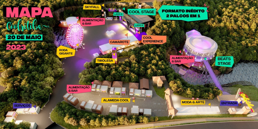 Coolritiba 2023 - Mapa do Festival
